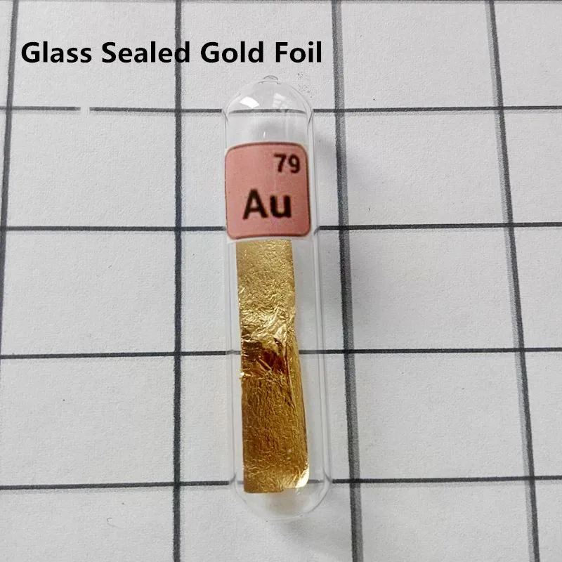 1 шт. Золотое уплотнение золотого листа Чистый золотой металлический элемент