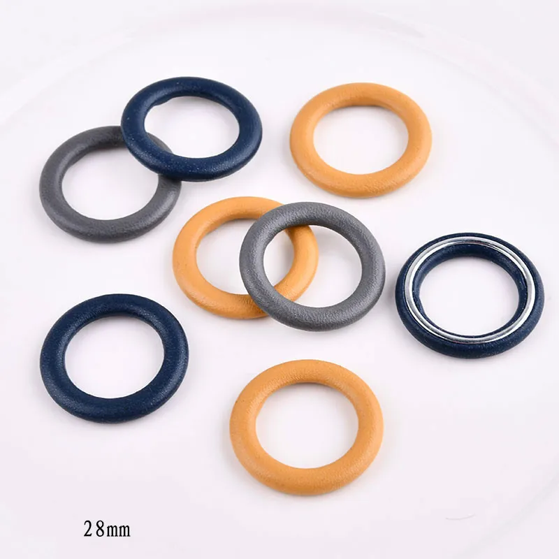 Корейская версия простых персонализированных кожаных геометрических колец