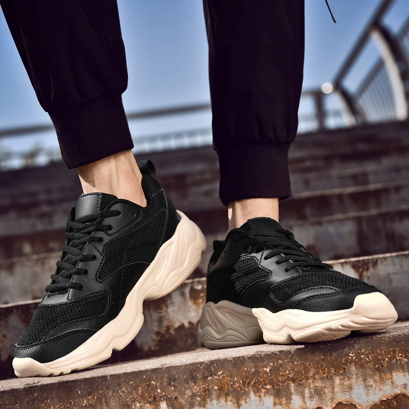 

Sneakers Shoes Mens Causal Shoes Sport For Men Men's Sneakers Casual Leisure Fashion Man Sneaker Solid White Knitting Sports