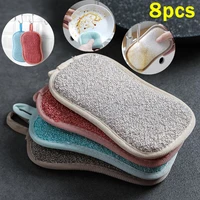 8 16 pcs double sided kitchen cleaning magic sponge kitchen cleaning sponge scrubber sponges for dishwashing bathroom accessorie