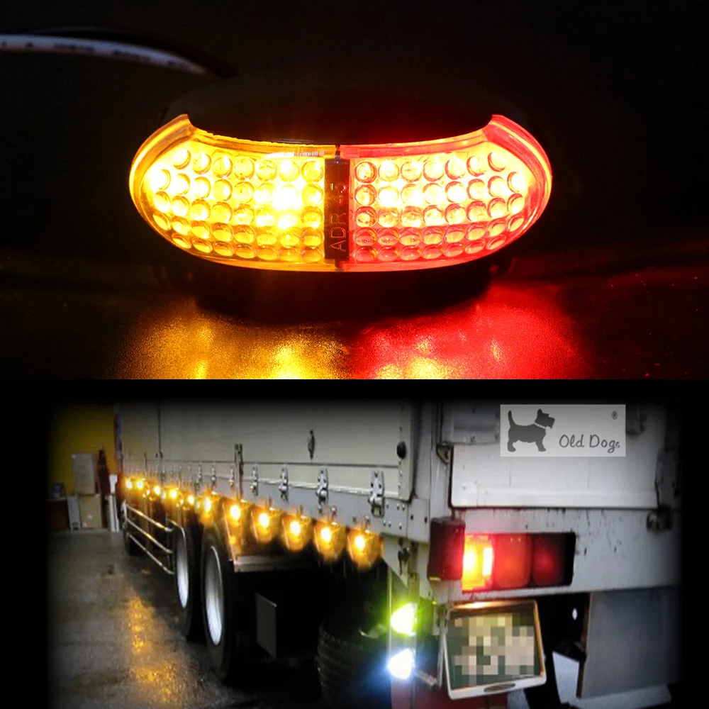 

Car-Styling 2pcs Car Side Marker Light Red Yellow Signal Light 4 LED For Truck Trailer Boat DC 10V-30V Dark Warning