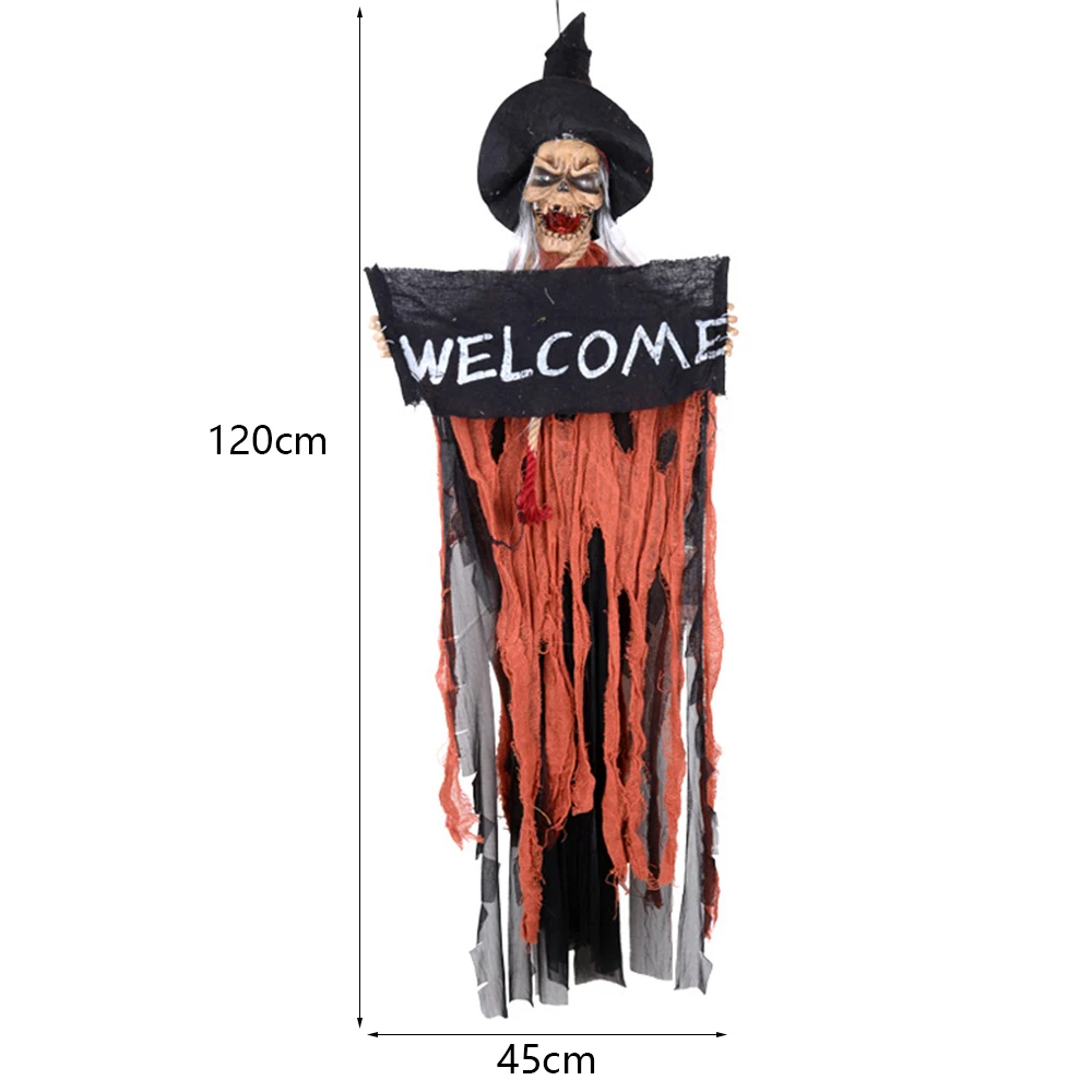 Halloween Hanging Ghost Electric Voice Control Grim Reaper Props Haunted House Bar Club Party Decoration Accessories Orange | Дом и сад