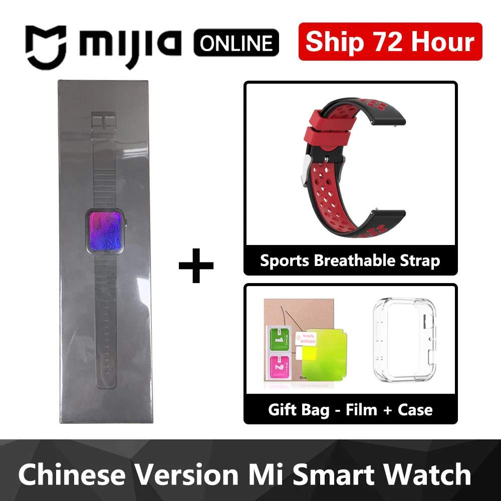 Black with Strap Xiaomi Mi Смарт-часы gps NFC wifi ESIM PhoneCall браслет Android наручные часы Спорт Bluetooth фитнес монитор сердечного ритма трекер - Цвет: Black with Strap