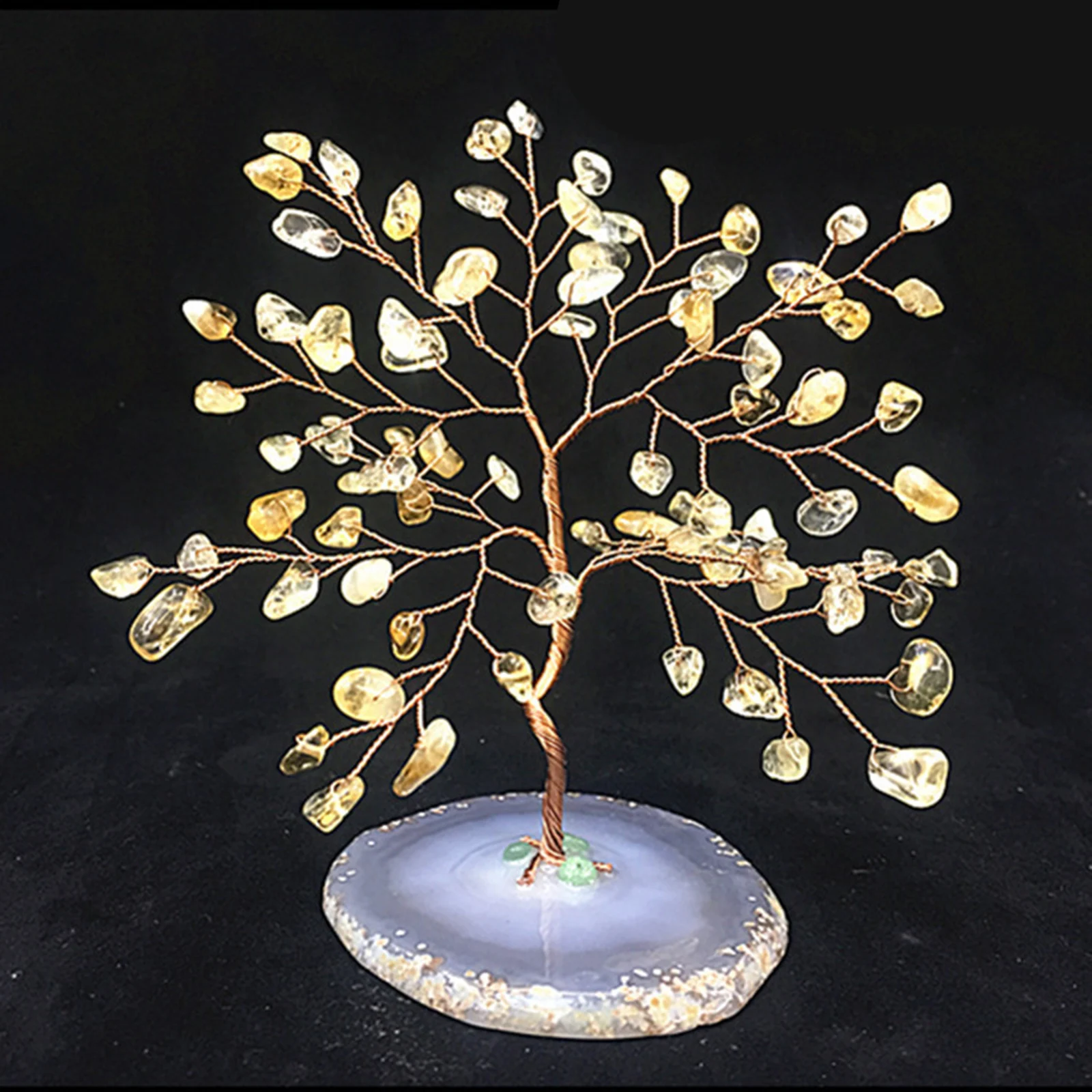 

Feng Shui Crystal Money Tree Bring Wealth Good Luck Home Decoration Ornament