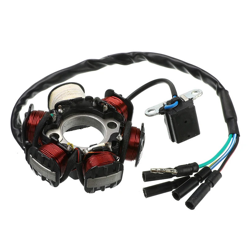 1 Set Motorcycle Ignition Universal Complete Electrics Wiring Harness CDI STATOR 6 Coil Pole Switch For ATV | Автомобили и