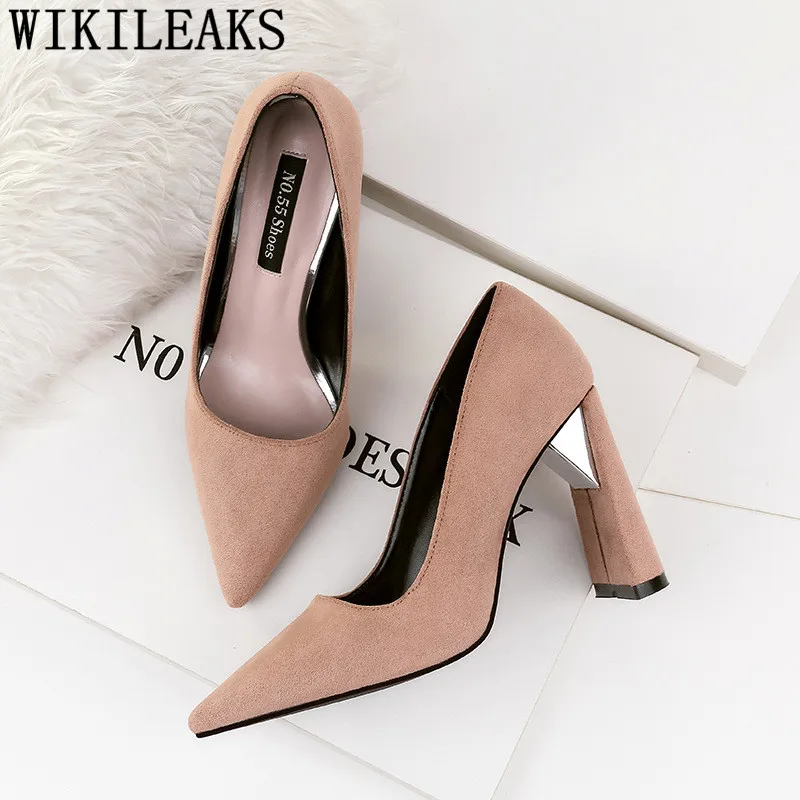 Дизайнерские свадебные туфли синие офисные Женская Классическая обувь на