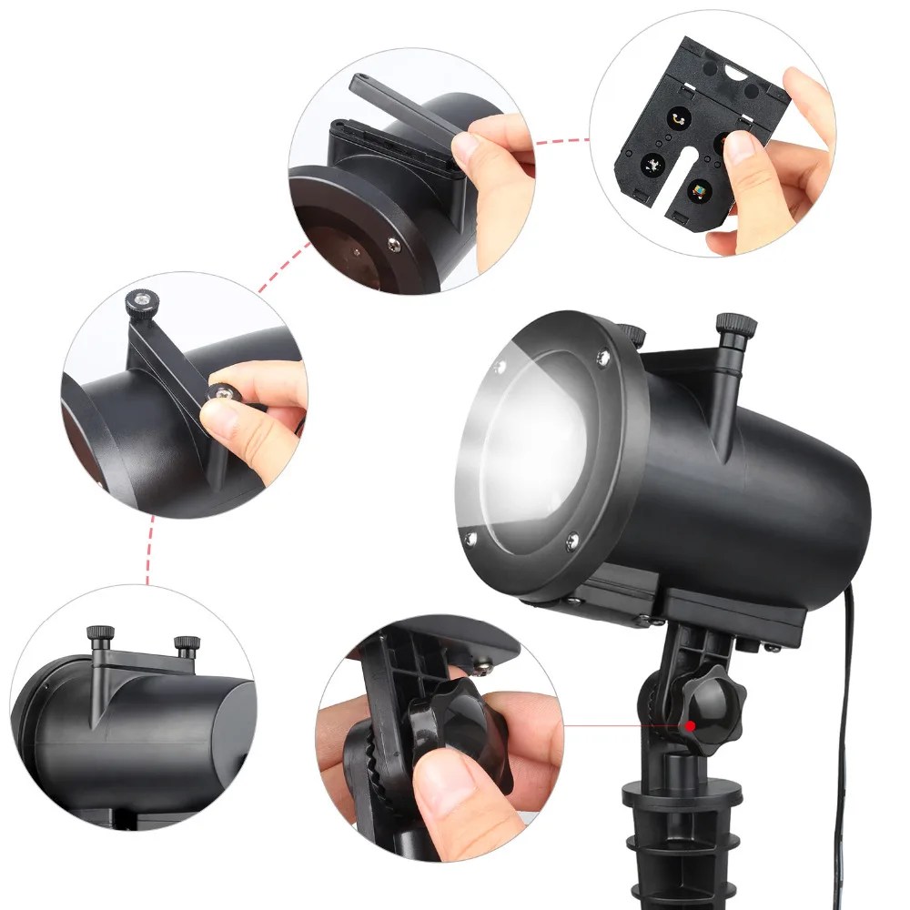 Рождественский Хэллоуин новый год лазерный проектор светодиодный для вечеринки