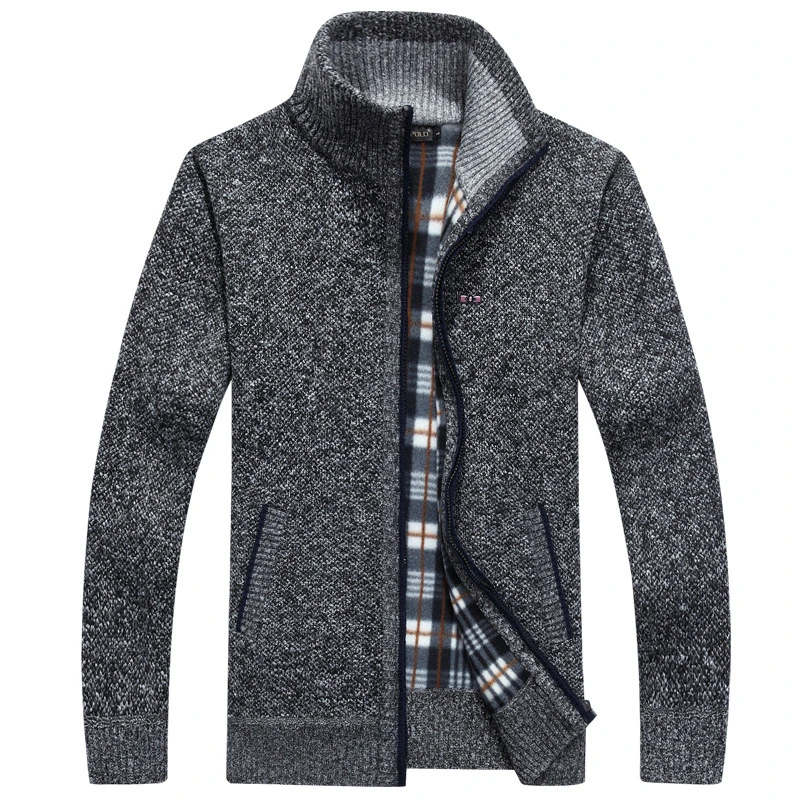 

Men's cardigan sweater thick sweater plus-size plush coat loose casual sweater men