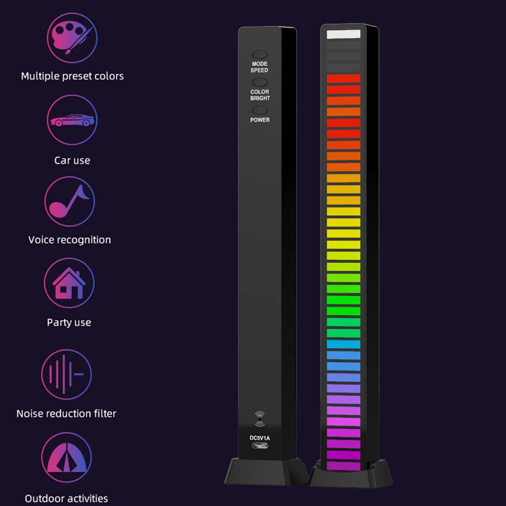 USB перезаряжаемая батарея управление через приложение RGB цветная трубка 40