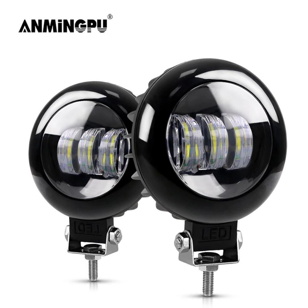 ANMINGPU 2x30 Вт Светодиодный точечный светильник светодиодный туман для автомобилей