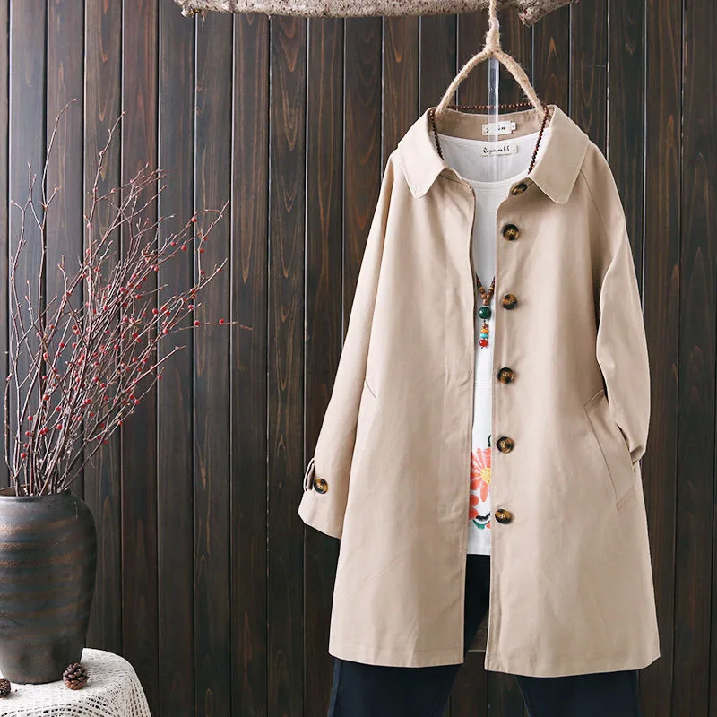 

2020 Spring Autumn Fashion Trench Coats Women Single-breasted Casual Windbreaker Female Loose Long Coat Vintage Outwear P783