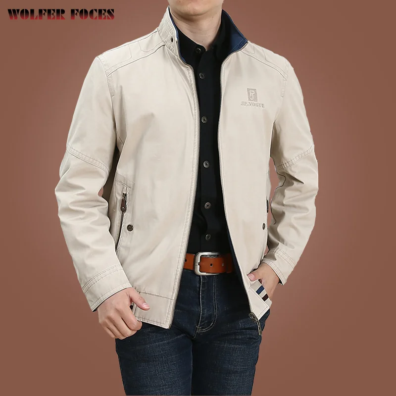 Куртка мужская двухсторонняя с воротником стильная одежда для путешествий