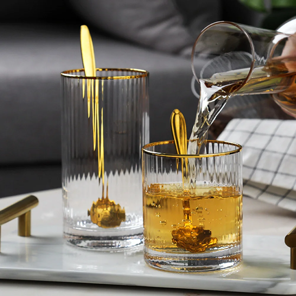 Уникальная стеклянная чашка креативная посуда для сока и воды прозрачное стекло