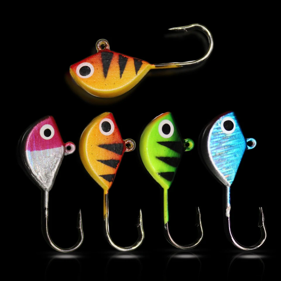 

WALK FISH приманка для подледной рыбалки, 4 шт./лот, 2,5 см, 2,5 г, Тонущая приманка для льда, крючки со свинцовой головкой, светящаяся приманка для ка...