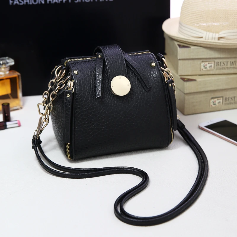 Элегантная Синяя женская сумка на плечо от HISUELY Маленькая цепочке с застежкой