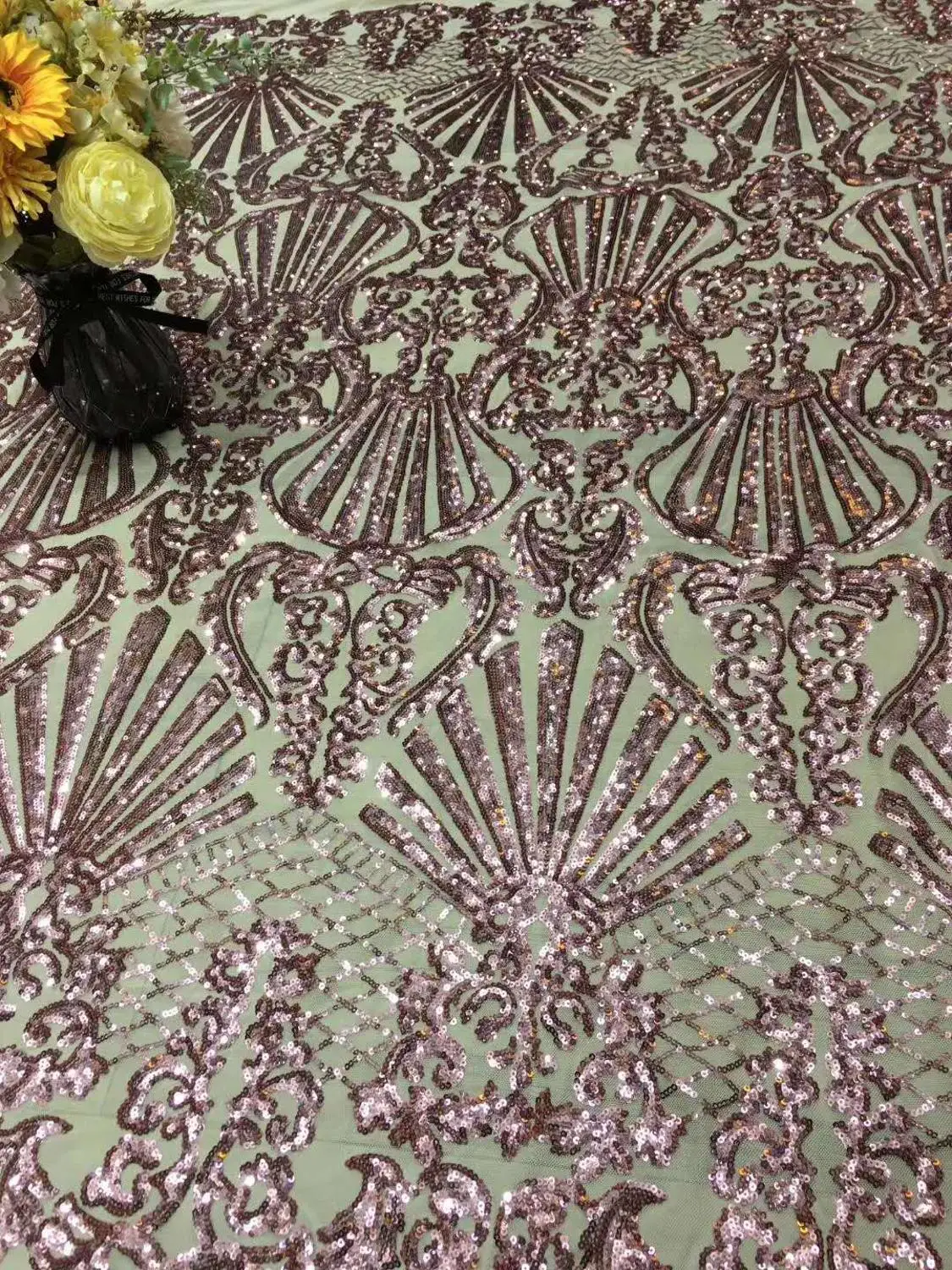 

5 yards dress design fabric sequin fabric French tulle African lace fabric dress design material/evening dress wedding dress