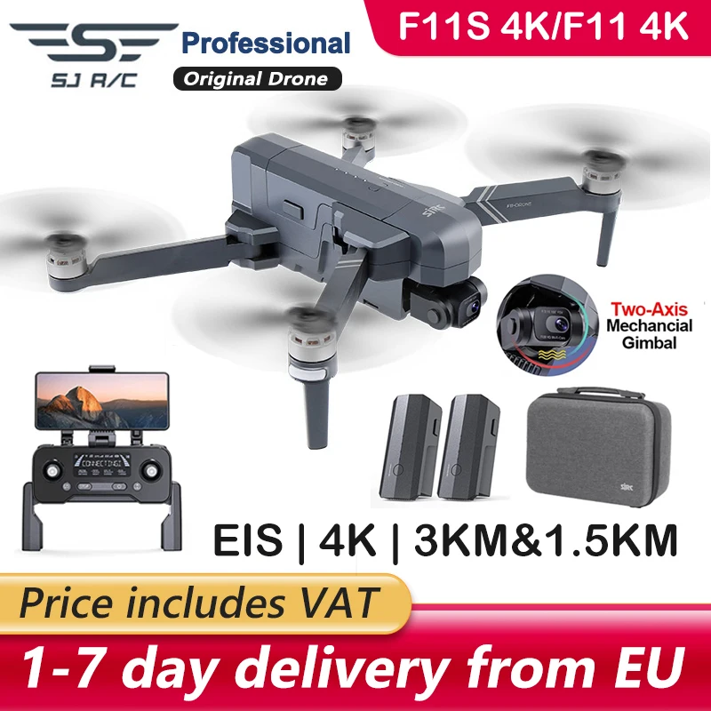 Профессиональный бесщеточный Квадрокоптер SJRC F11 Pro 4K F11s с камерой GPS | Электроника