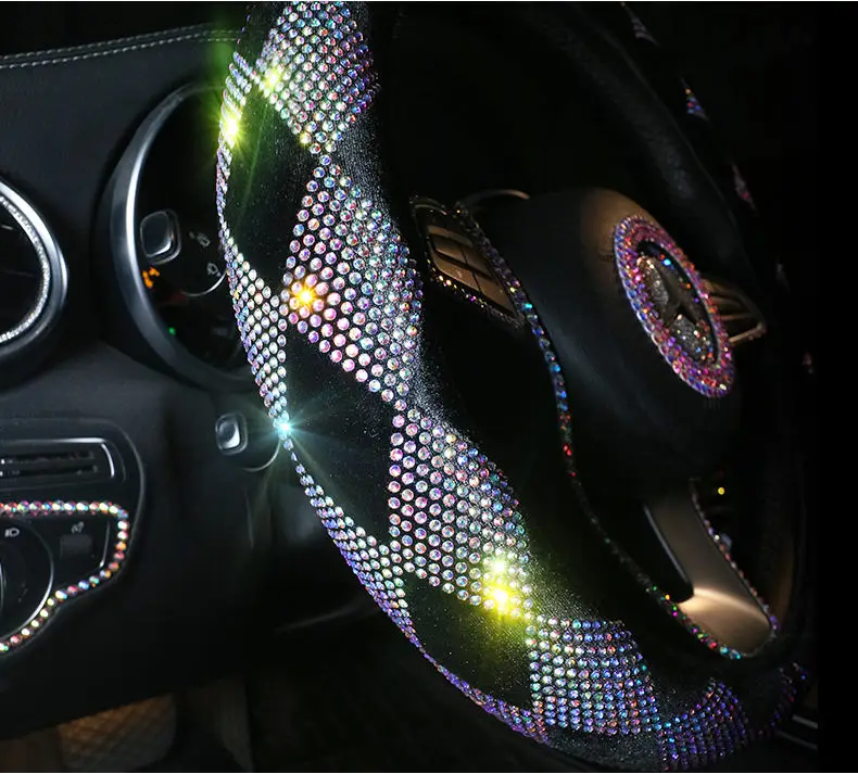 

Bling Crystal Car Steering Rhinestone Car Steering Wheel Cover