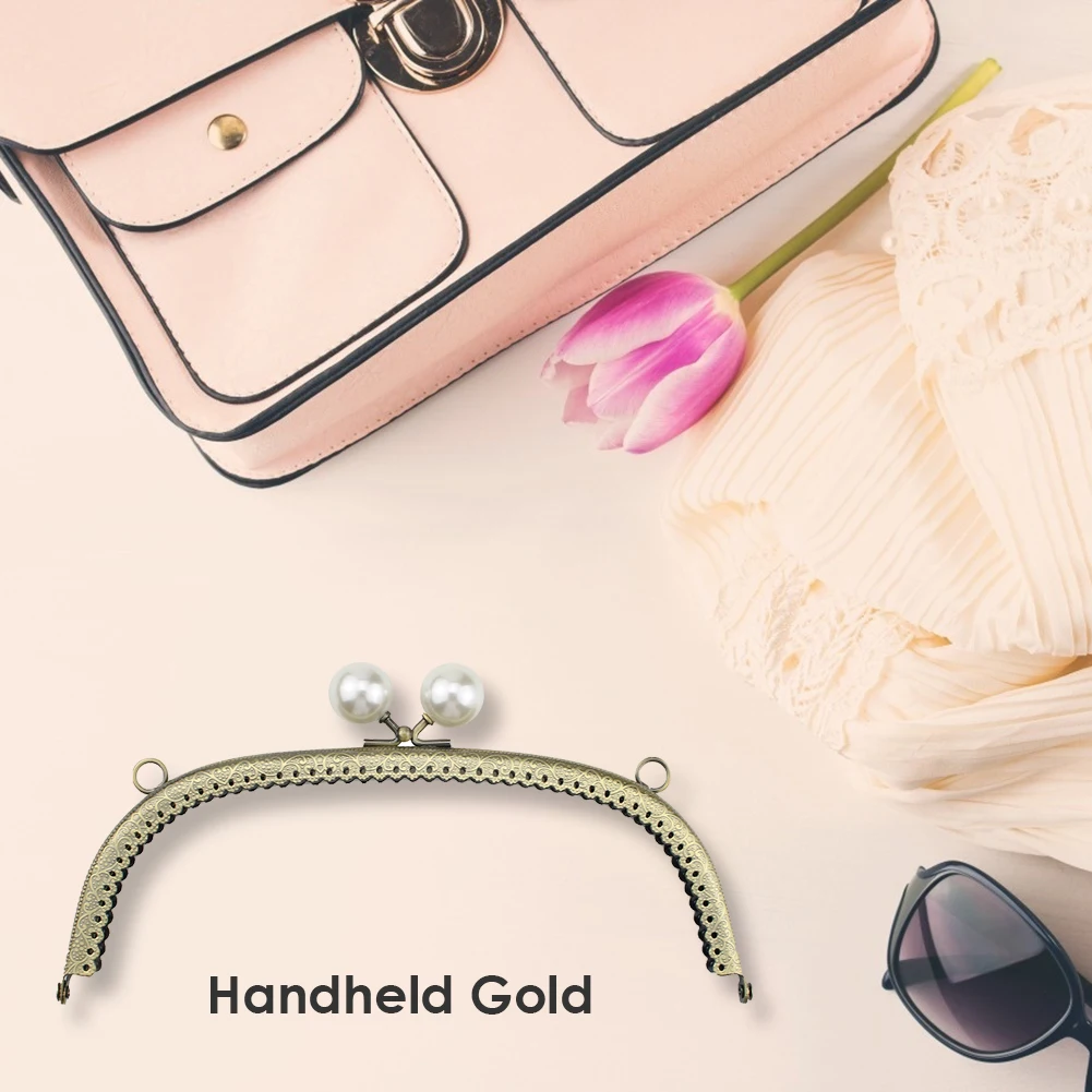 Жемчужный кошелек металлическая ручка рамка в форме дуги сделай сам клатч