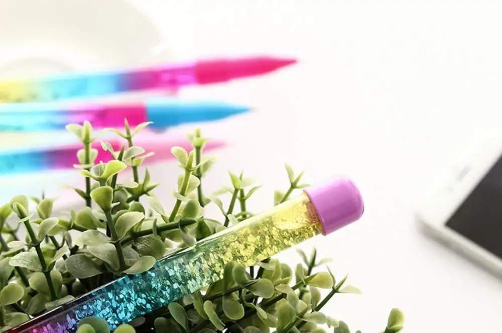 Новинка гелевая ручка с зыбучим песком милый мультяшный Канцелярский призовой