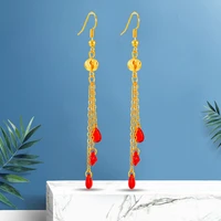 2020 fashion simple tassel drop earrings for women long crystal wave dangle earrings statement wedding party jewelry wholesale