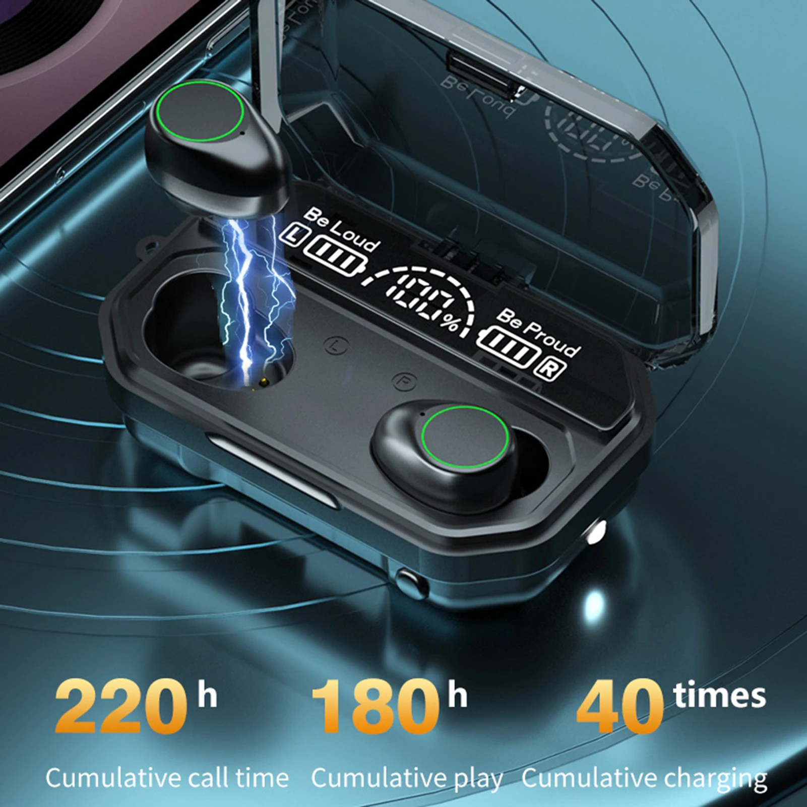 Bluetooth Беспроводной наушники с микрофоном спортивные Водонепроницаемый