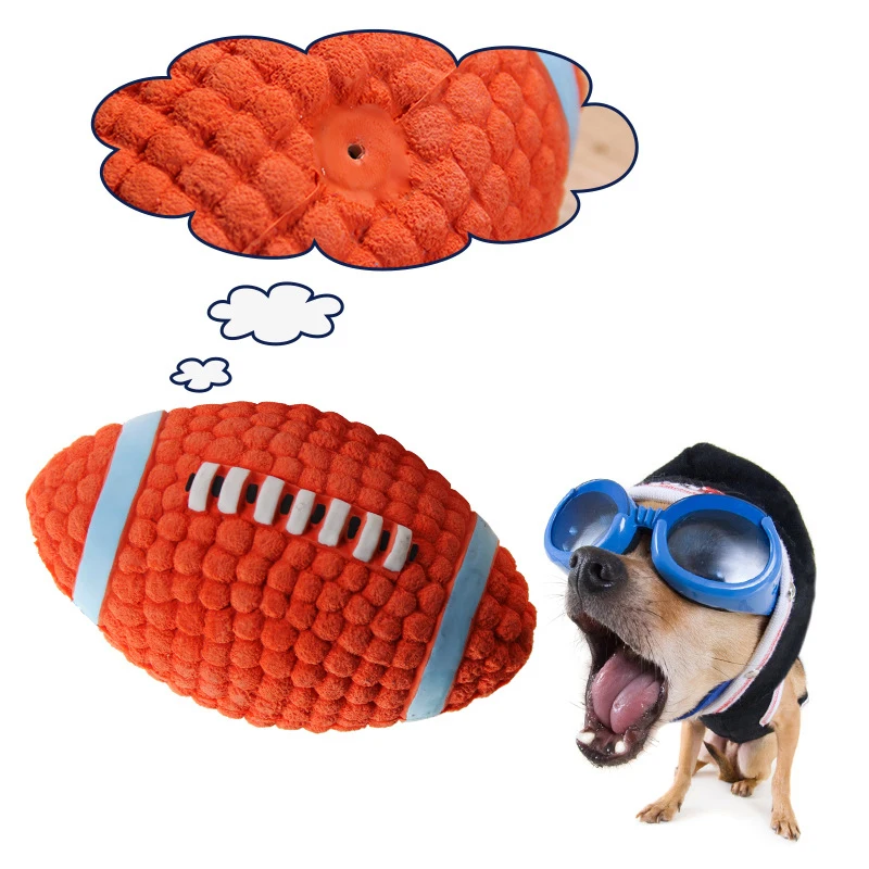 

Pet Toy Ball Interactive Latex Vocal Ball Clean Teeth Rugby Dog Gnaw Toy Pet Supplies