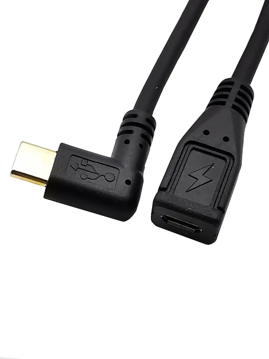 Gold-plated 90 ° side bend Type-C orbit Micro5pin female mobile phone data adapter USB3.1 cable | Электроника
