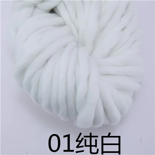 01 white 250 г 36 м супер толстая натуральная Мериносовая Шерсть Толстые пряжи войлочная шерстяная фитильная пряжа для прядения ручного вязания пряжа зима теплая - Цвет: 01 white