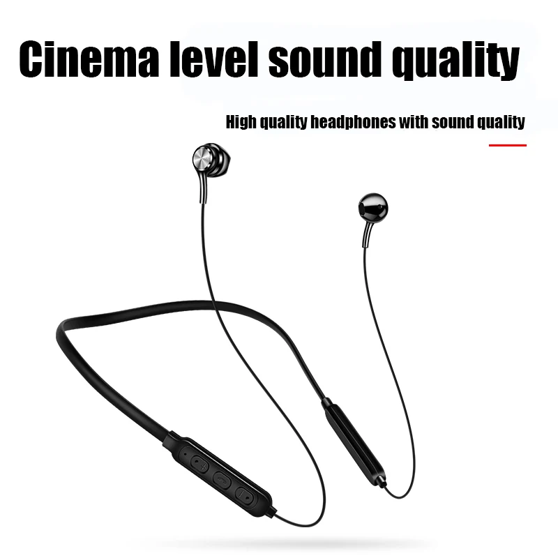 Беспроводные Bluetooth наушники с шейным ободом басовые вкладыши Спортивная