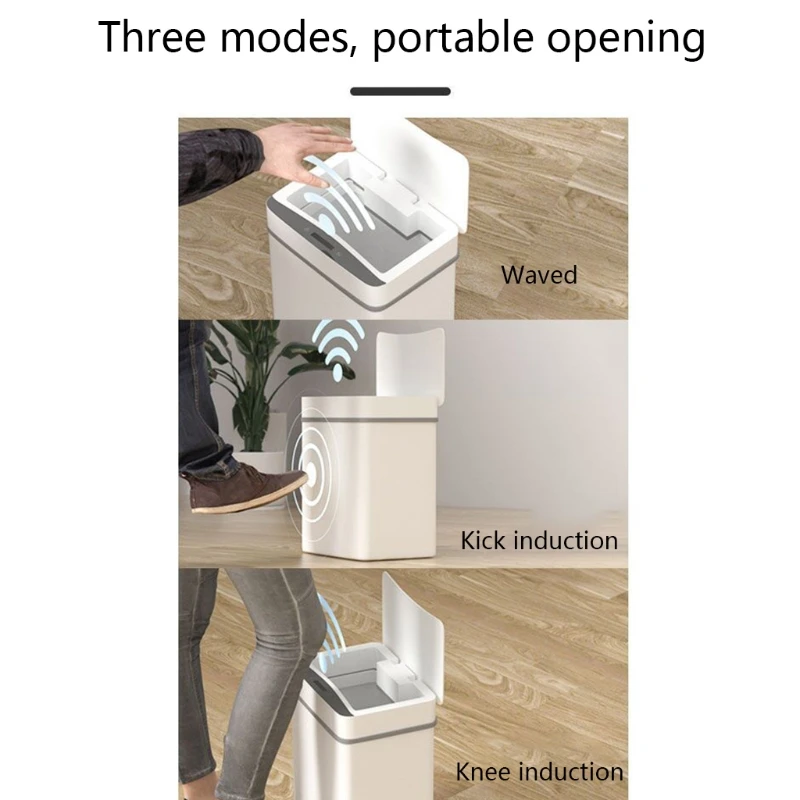 

15L Automatic Touchless Smart Infrared Motion Sensor Rubbish Waste Bin Kitchen Trash Can Garbage Bins Home Cleaning Tool