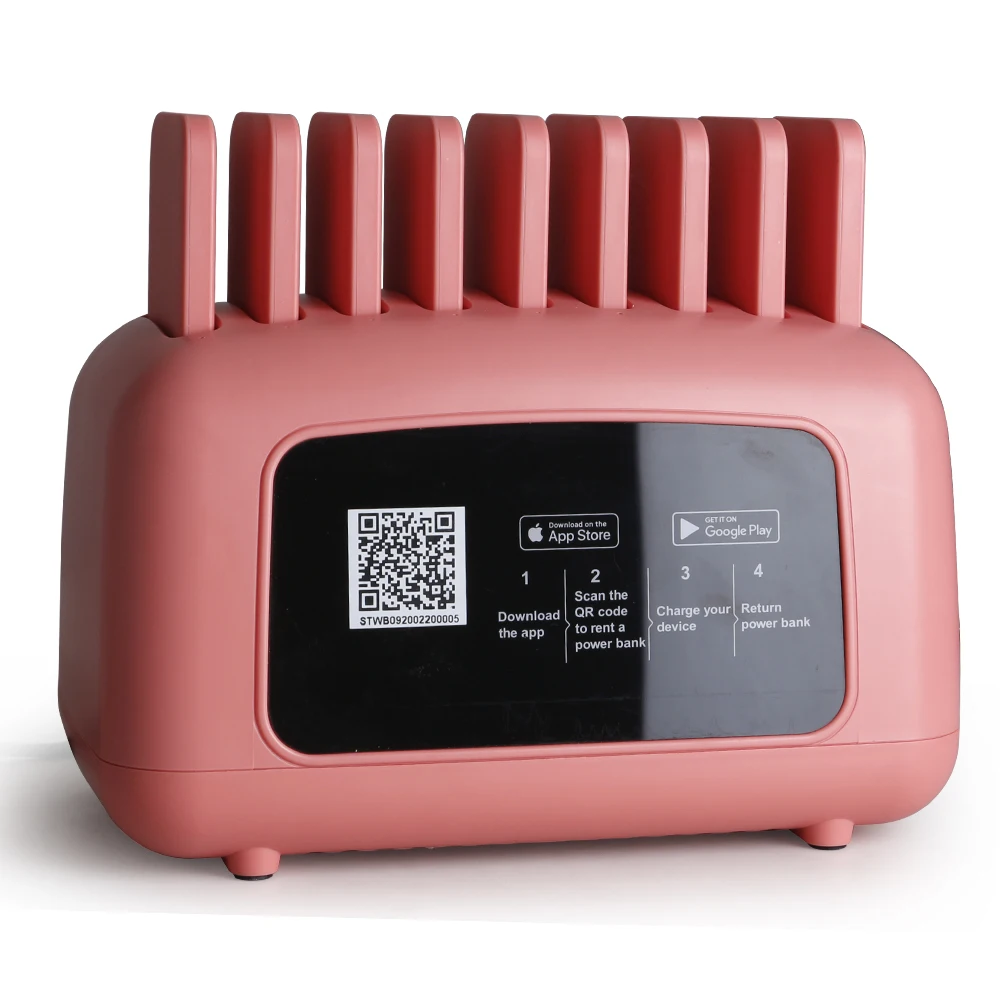 

Station power bank charging shared power bank rental station for restaurant