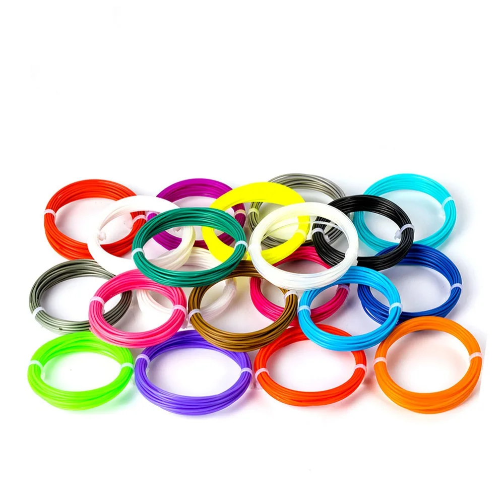 abs filament 10m 20 packs 1 75mm luminous color 3d printing pen consumable refilling filaments scribble pen refilled material free global shipping