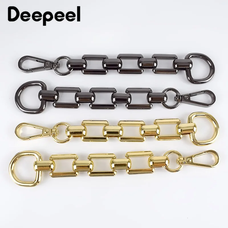

2/5pcs 18cm Metal Chain Bag Strap Shoulder Handles D Ring Lobster Buckles DIY Luggage Hardware Leather Crafts Accessories
