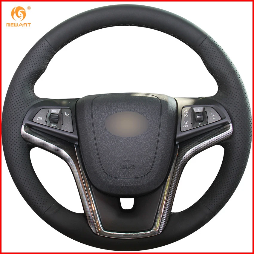MEWANT черный чехол рулевого колеса автомобиля из натуральной кожи для Chevrolet Malibu