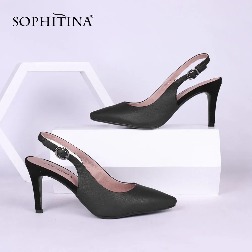 SOPHITINA/пикантные босоножки с острым носком Высококачественная модная