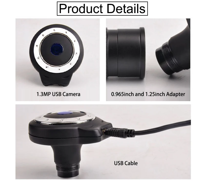 1.3MP телескоп электронный окуляр объектив цифровой камеры с usb-портом и датчиком изображения для 0,9" и 1,25" астрономической фотографии