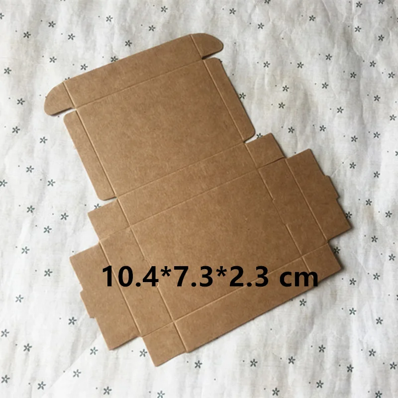 

50pcs 10.4*7.3*2.3cm Kraft Paper Gift Packing Boxes Blank Soap Box Jewelry/ Wedding/Party /Candy/carft/accessories Storage Box