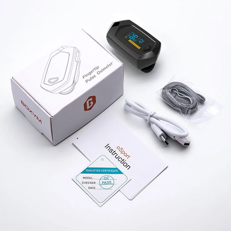 

Fingertip oxygen Portable Finger Oximeter SPO2 PR Pulse Oximeters MonitorHealth Monitor OLED Display Heart Rate Meter Chargeable