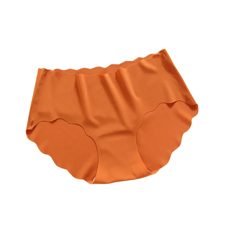 10pcs Ice silk seamless panties women's underwear sexy waves one piece stretch briefs comfortable female lingerie low waist