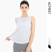acfirst summer black gray new women top sport training running vests t shirt smock mesh sportswear yoga shirts