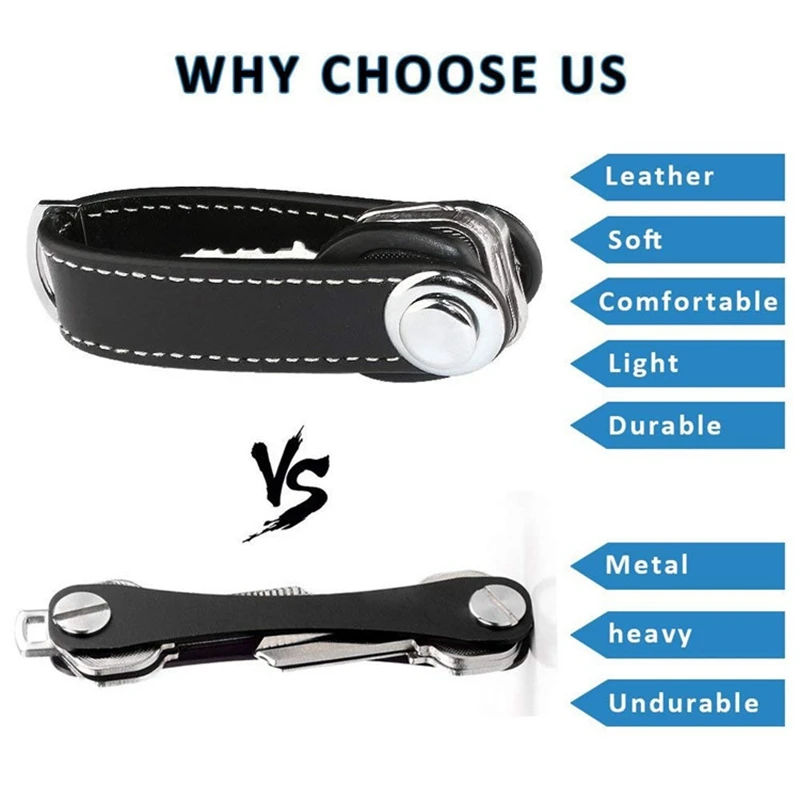 

Fashion Car Key Pouch Bag Case Wallet Holder Chain Key Wallet Ring Pocket Key Organizer Smart Leather Keychain