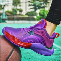 high top purple basketball shoes for men superstar basketball sneakers women comfort breathable race trainning sports shoes man
