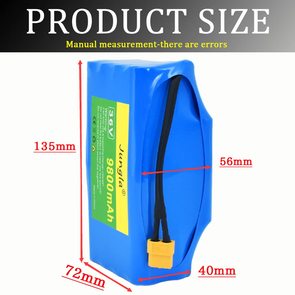 2021 100% новый 10s2p 36Vrechargeable батарея 9800 мА/ч 9.8Ah с одноконтурным напряжение Ховерборд