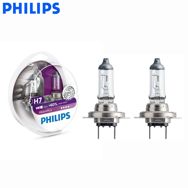 Philips H7 12V 55W Vision Plus Автомобильная галогеновая лампа для фар автомобильная