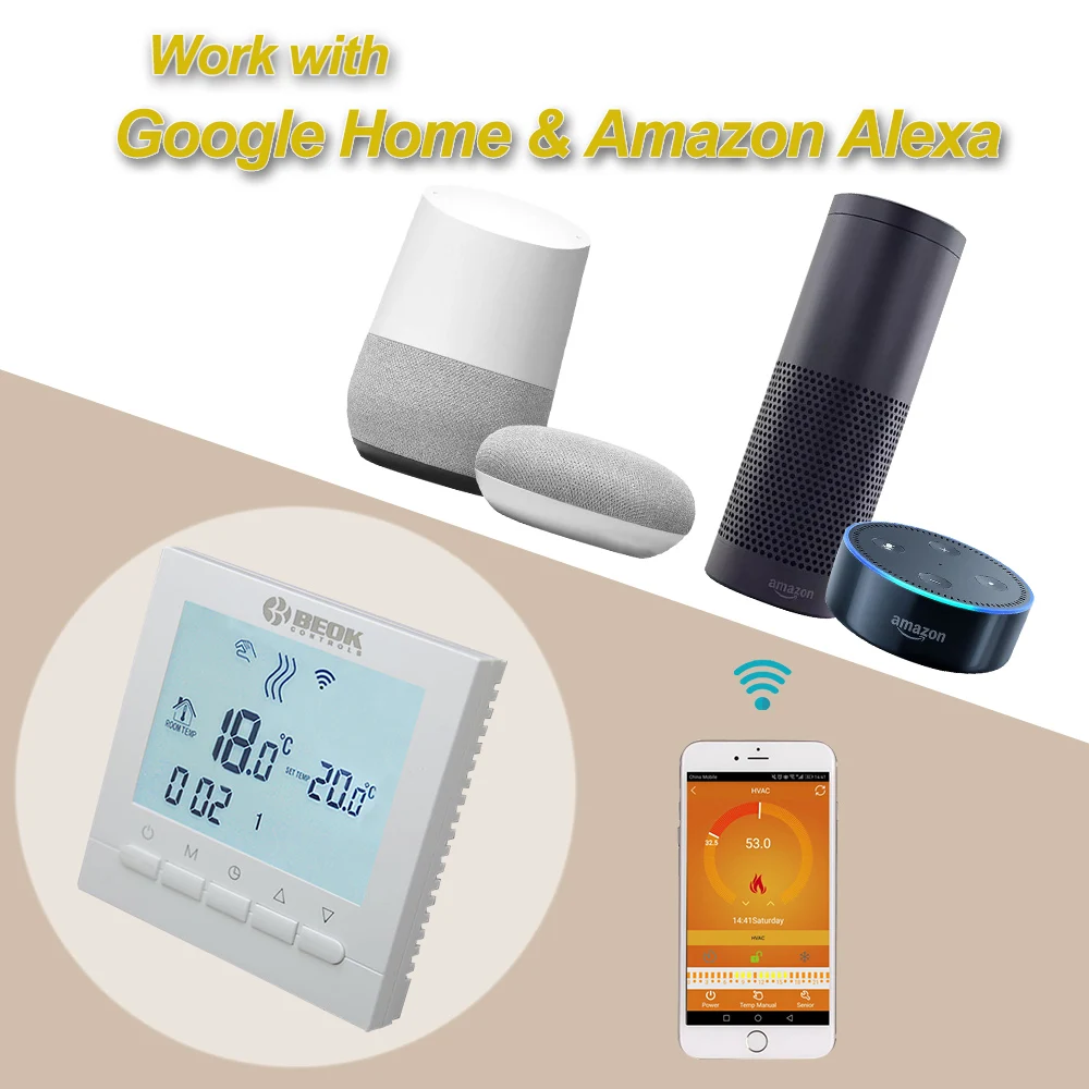 BEOK BOT-313 WI-FI газовый котел отопления термостат синий и белый AC220V WI-FI Температура регулятор для котлов Еженедельный программируемый