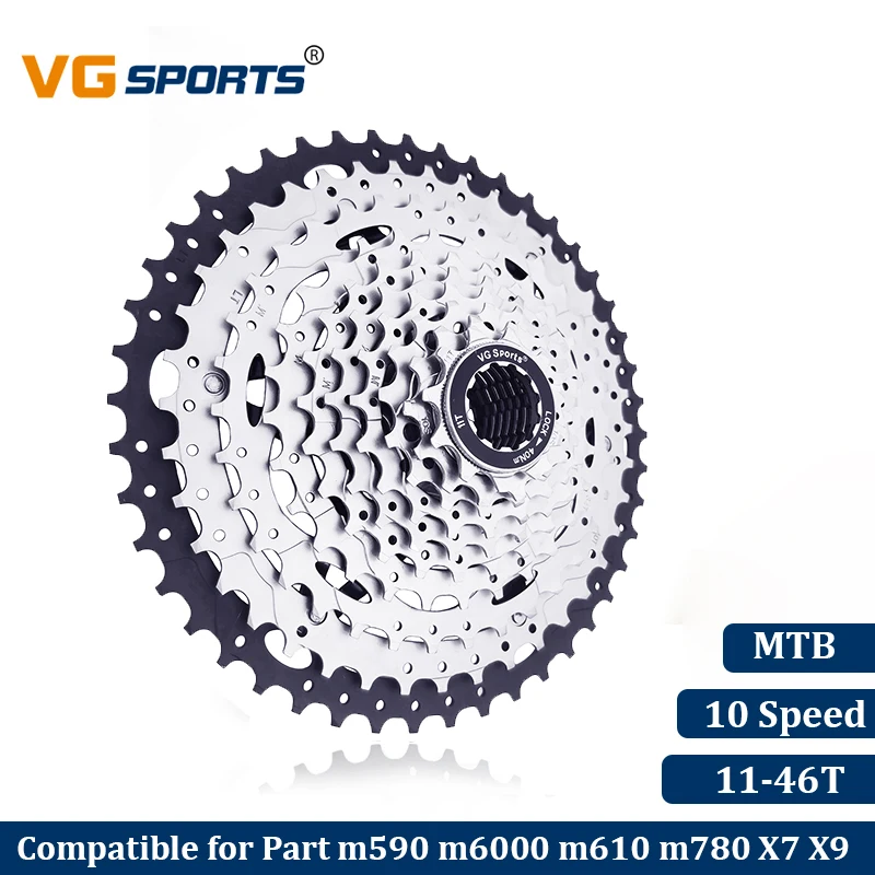 VG спортивный горный велосипед MTB 10 скоростная кассета велоцидад S 46T запчасти для