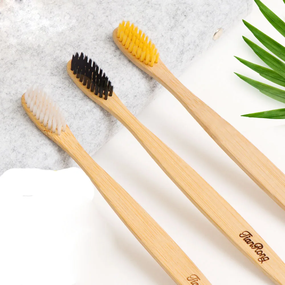 Новинка 1 шт. зубная щетка из натурального бамбука с деревянной ручкой