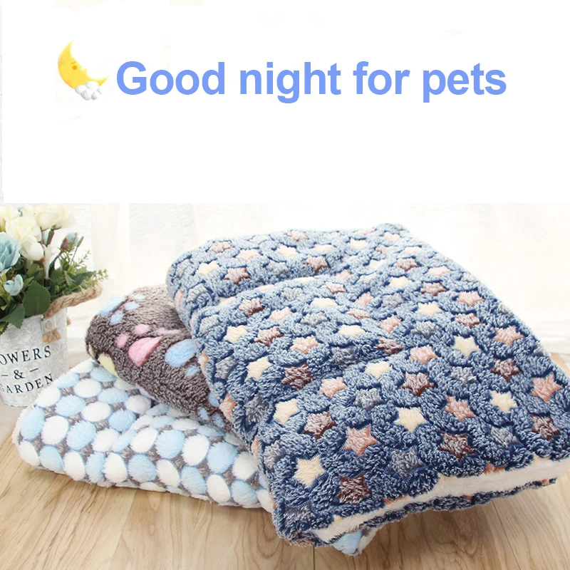 

Одеяло для домашних животных, кровать для собаки, коврик для кошки, мягкий коралловый флис, осенне-зимние Утепленные спальные кровати для ма...