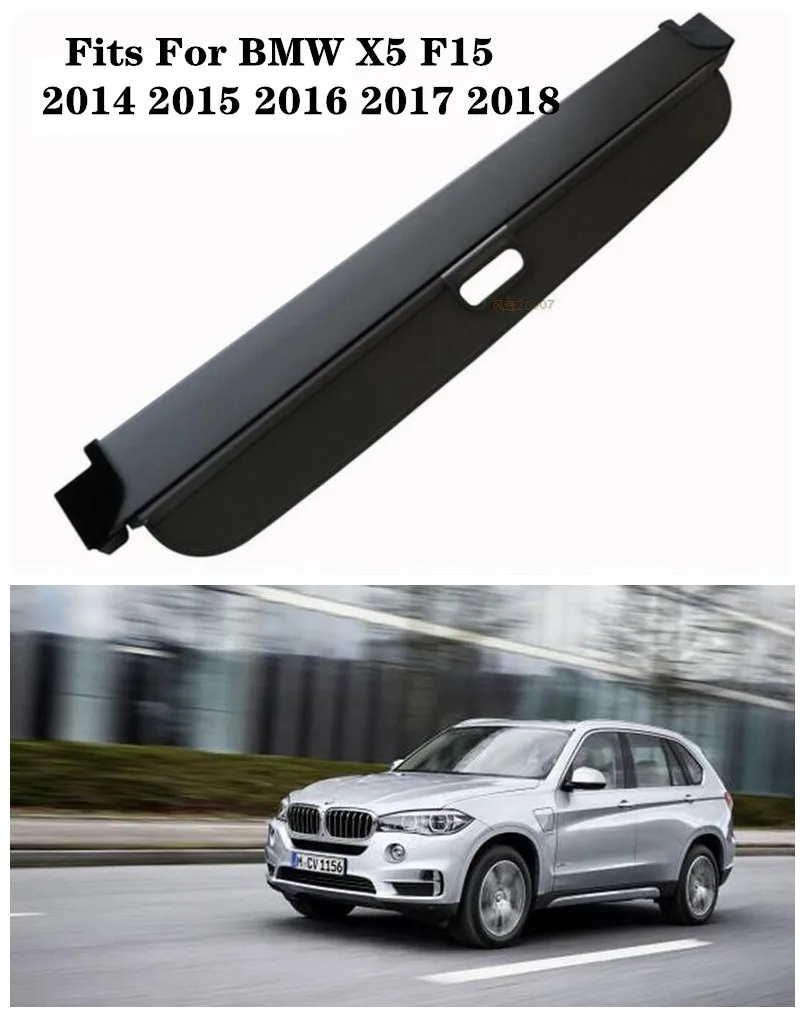 

High Qualit Car Rear Trunk Cargo Cover Security Shield Screen shade Fits For BMW X5 F15 2014 2015 2016 2017 2018(black, beige)